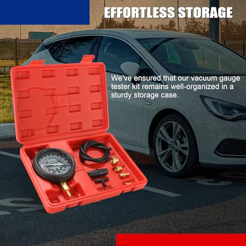 NYXOVA Vacuum and Fuel Pump Tester Gauge Kit Red