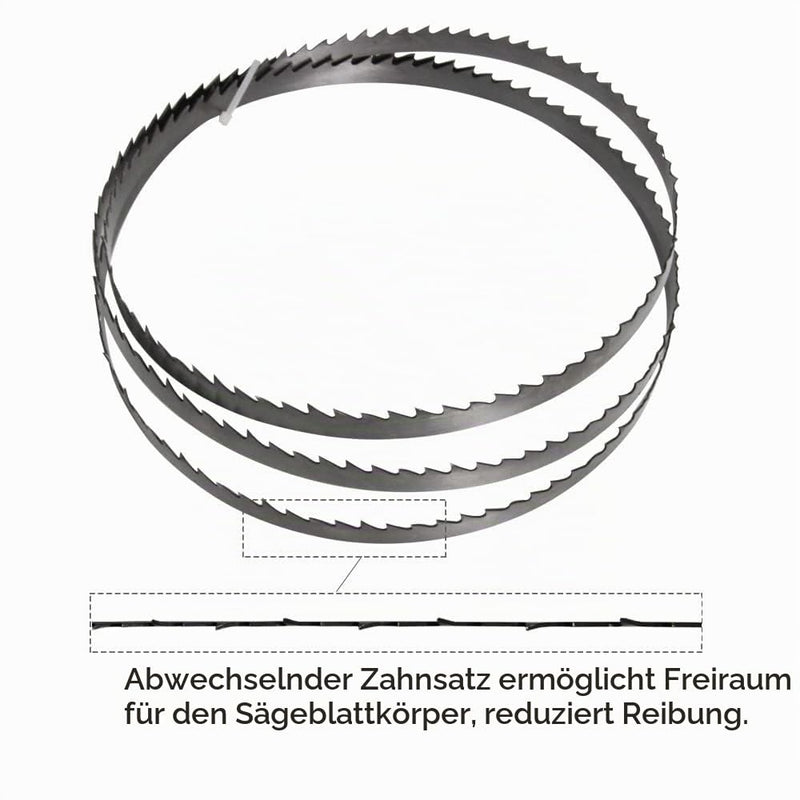 Set of 4 Bandsaw Blades Wood Band Saw Blade Saw Band 1400 x 6.35 x 0.35 mm 10 ZpZ, Suitable for HBS30, HBS20, HB800 etc