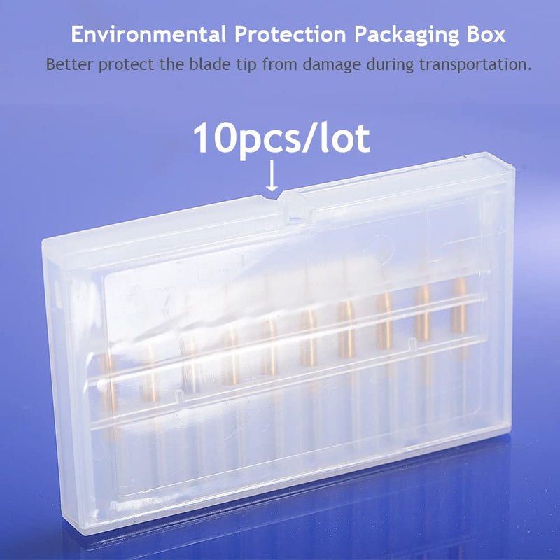 10Pcs 1/8'' Shank 2.0mm Titanium Coat Carbide End Mill Engraving Bits CNC Rotary Burrs Tool for PCB Mould Plastic Fiber Carbon Fiber Hardwood