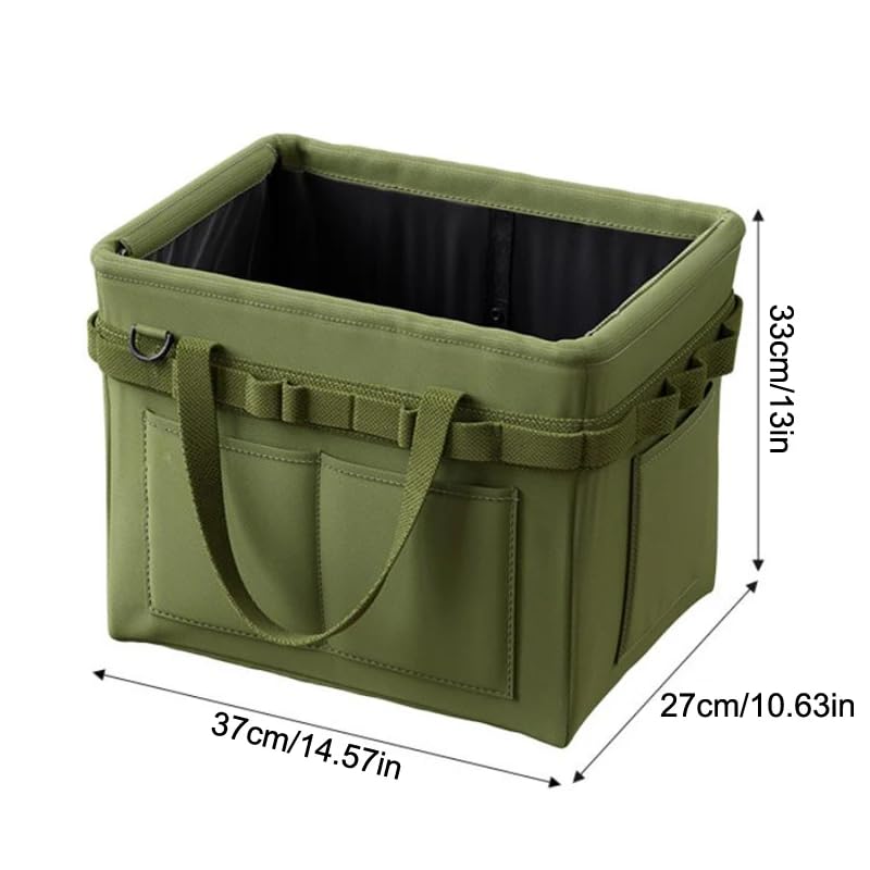 14.5 inch Wide-Mouth Waterproof Tool Bag,Utility Tote Bag Organizer For Mechanic & Electrician Camping Cookware, Gift for Men Him Dad ﻿