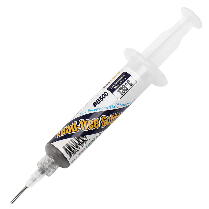 BEEYUIHF Lead-Free Solder Paste, Sn42 Bi58 Syringe Solder Paste Flux, Lead-Free Solder Flux Tin Paste, Low Temperature 138 Degrees, for BGA SMT Solder (1.05oz/30g)