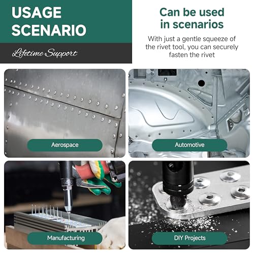 (600Pcs) 16 Sizes Aluminum Blind Pop Rivets Assortment Kit, 1/8" 5/32" 3/16" 1/4" Aluminum Grip and Steel Mandrel Pro Blind Rivets for Metal 600