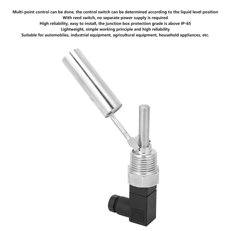 Akozon Liquid Level Sensor, Float Switch Application Depth G1/2 Inch Duckbill Float Switch 304 Stainless Steel Small Duckbill Float Switch Water Level Sensor