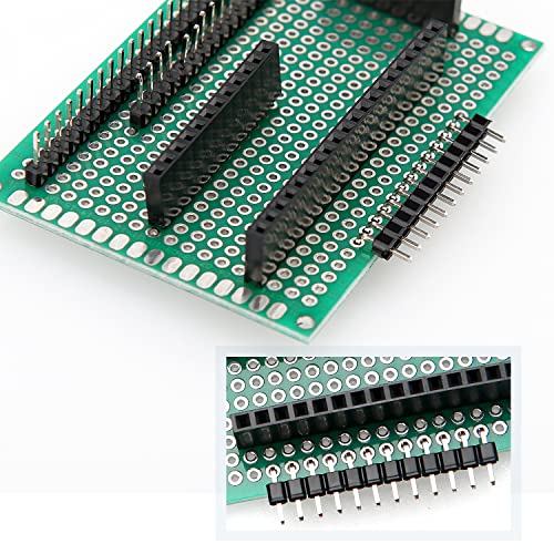 VooGenzek Pack of 130 2.54 mm Straight Single Row Stackable Socket Header, Straight Single Row Board Female Pin Header Socket Connector Strip for Arduino Stackable Shield (4/6/8/10/12/16/20/40 Pin) 4/6/8/10/12/16/20/40 pin male and female
