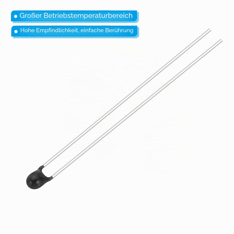 PATIKIL NTC Thermistors Resistors 20 Pieces 10K Ohm MF52-103 1% Accuracy High Sensitive Current Limiter Temperature Sensor for Measurement Temperature Black
