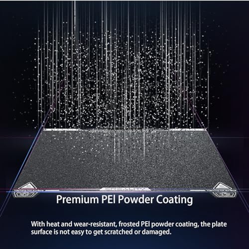 Creality K1C Texture PEI Build Plate Kit, 3D Printer Heat and Wear Resistance Textured PEI Spring Steel Plateform with Wipe Nozzle Design for K1C