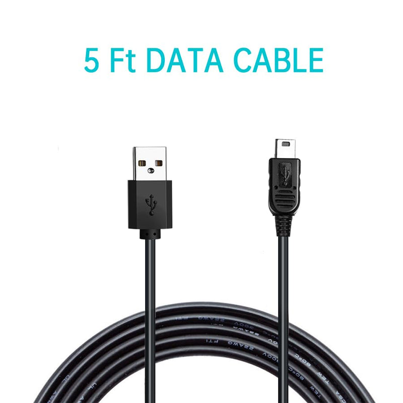 FOUCECLAUS USB Power and Data Cable for Texas Instruments Calculators, 5Ft Charger Cord Compatible with TI-84 Plus CE, Plus C Silver Edition, Nspire CX/TI CX CAS Graphing Calculators (Charger Cable) Charger Cable