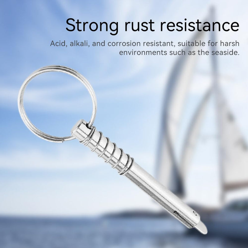RoxNvm safety pin, pack of 2 folding pins, 8*76mm marine grade safety pin, 316 stainless steel bolt for boat