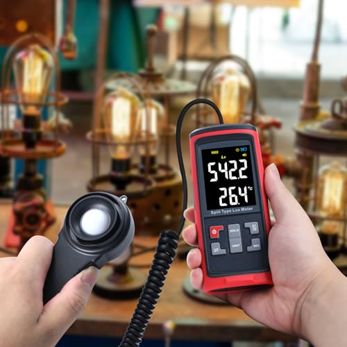 Bluetooth Light Lux Meter Logger, Compatibe with iPhone/PC, Split Sensor