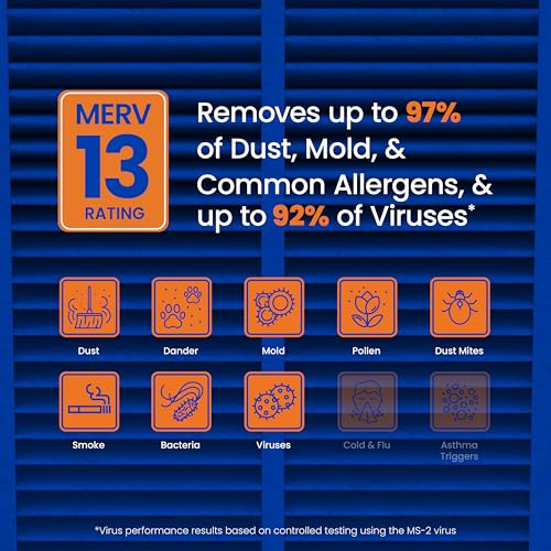 AprilAire 813 Replacement Filter for AprilAire Whole House Air Purifier 2025FG - MERV 13, Healthy Home Allergy, 20x25x4 Air Filter (Pack of 1) Healthy Air 13