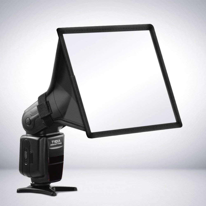 REFLEX CAMERA Universal Softbox Flash Diffuser 19×23cm (7.5×9in) for DSLR Camera Speedlite | Foldable Portable Light Modifier for Flash | Soft Even Lighting with Storage Pouch 19×23cm (7.5×9in)