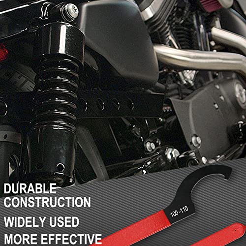 9Pcs Coilover Adjustment Spanner Wrench Tool Set for Motorcycle Shock, Red 9 pcs
