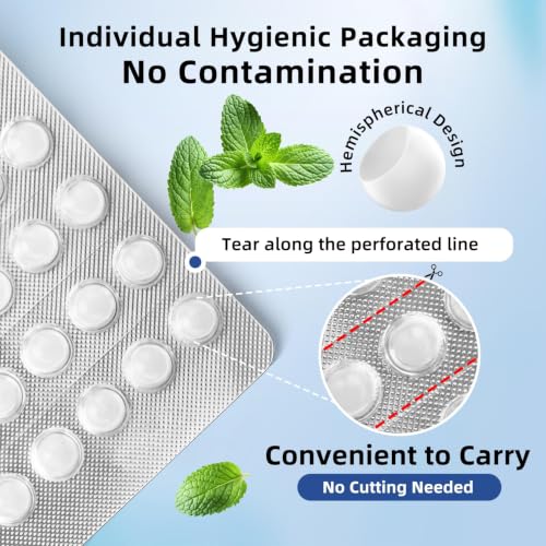 Orthodontic Wax Dots for Braces, 60 Count Single Pack, Braces Wax, Pre-Cut Dental Wax for Pain Relief, Food-Grade Microcrystalline Wax, Mint Flavor