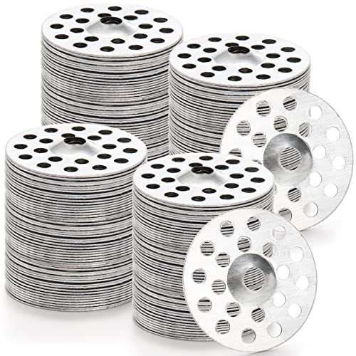 Peohud 600 Pcs 1 Inch Plaster Washers, Metal Washers for Screws, Plaster Repair Rings Profile Washer Flat Washer for Wall Ceiling Drywall Repair and Fix