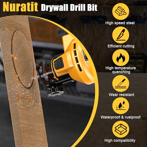 Upgrade 100 Pcs Drywall Bit, 5/32 Inch Drywall Drill Bit for Wood, Drywall Cutting Bit, Drywall Guide Point Cutting Bits, Drywall Router Bits for Use with Spiral Saw 5/32 inches