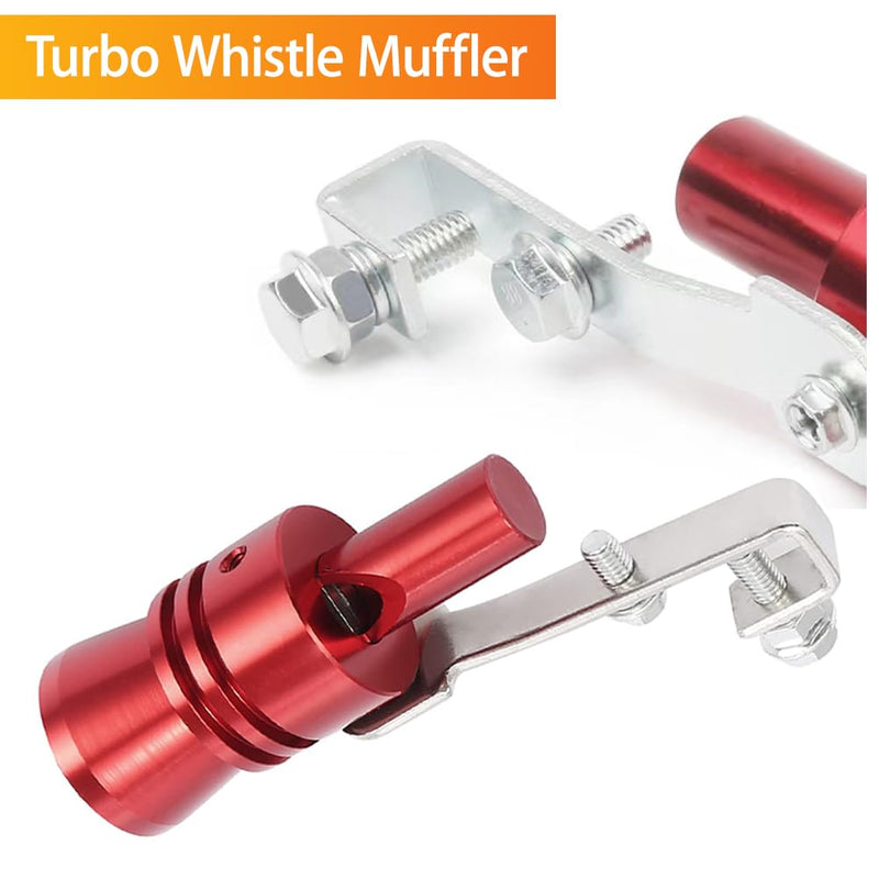 Car Turbo Whistle,2PCS Aluminum Alloy Universal Turbo Sound Exhaust Muffler Pipe Whistle for Cars, Motorcycle (XL Red) XL Red