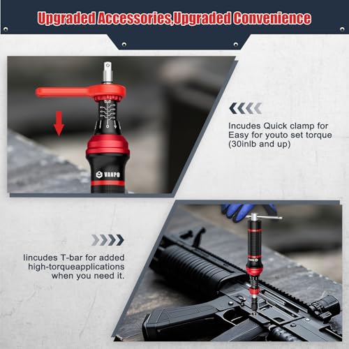 VANPO Torque Screwdriver, 10-70 In-lb, 24 Piece, Click Style for Gunsmith 10-70 inlb