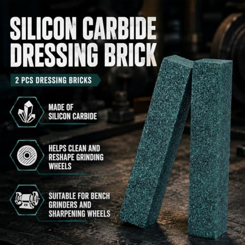 2 Pack 20 Grit Silicon Carbide Grinding Block, Concrete Stone