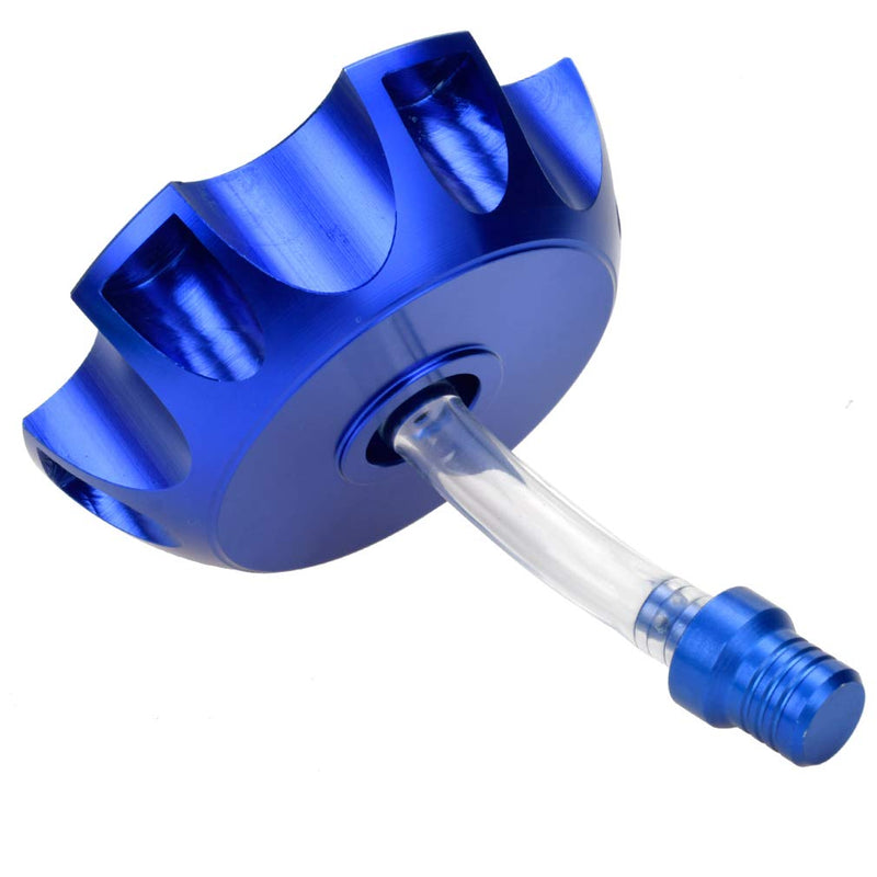 HIAORS CNC Aluminum Gas Fuel Tank Cover Cap with Breather Valve For 50cc 70cc 90cc 110cc 125cc 140cc 150cc 160cc SSR Pit Dirt Motor Bike Blue