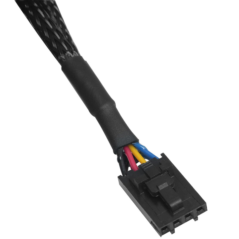 RGB Corsair Lighting Extension Cable 3.39 inches 1 to 2 Splitter Cable 4-Pin Male to Dual Female Used for Fan Hub Splitter Adapter Cable Black