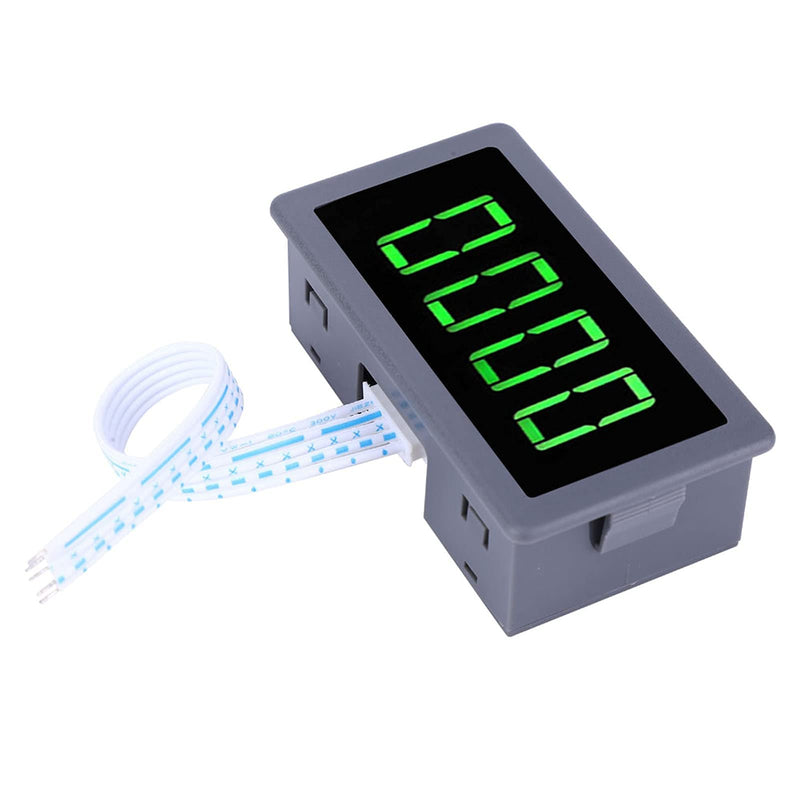 Green 4 Digit LED Engine Tachometer Hall Proximity Switch Magnetic Sensor Speed Meter + NPN Hall Proximity Switch Sensor Holder (Tachometers)