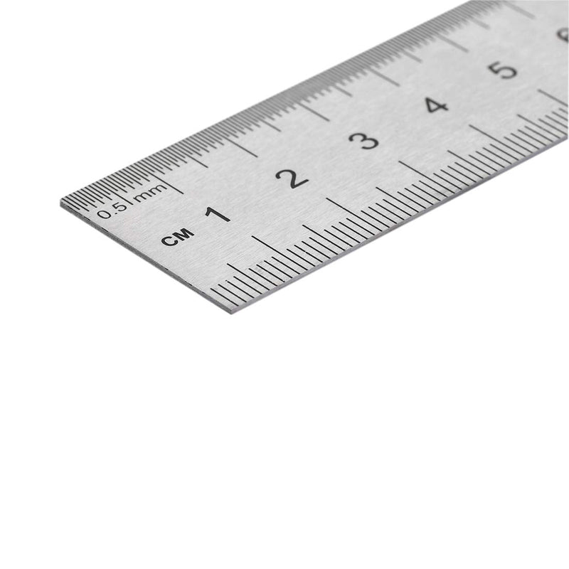 sourcing map 5pcs. Straight Ruler Metric Stainless Steel Measuring Tool with Hanging Hole 15cm 6 Inch