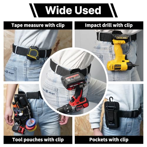 MELOTOUGH Drill Holder for Tool Belt,Measuring Tape Holder,Tool Belt Hook