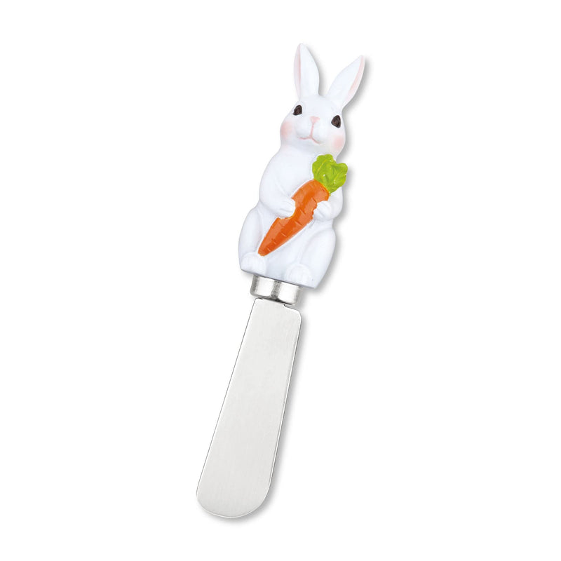 Supreme Housewares EGGcellent Easter Cheese Spreaders, Hand-Painted Resin Handles with Stainless Steel Blades for Spreading Cream Cheese, Butter, and Jam, Assorted Designs, Set of 4