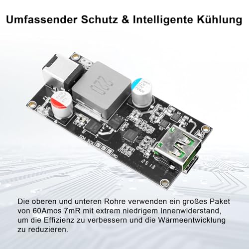 140W PD3.1 Fast Charging Module with PPS Support, Universal Fast Charging Module, Supports PD/QC5/SCP/VOOC, with Surveillance Protection and Ventilation