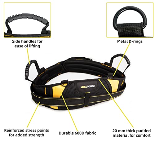 MELOTOUGH Padded Electrician Tool Belt Tradesman Pro Padded Tool Belt + Small Tool Holder, Min Work Organizer Tool Pouch and Knife Holder with Snap Clip