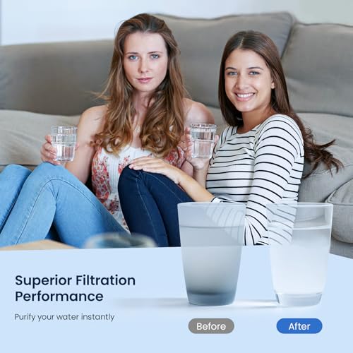GLACIER FRESH Compatible with GE Profile Scale Inhibiting Filter 4 Pack Blue 4 Count(Pack of 1)