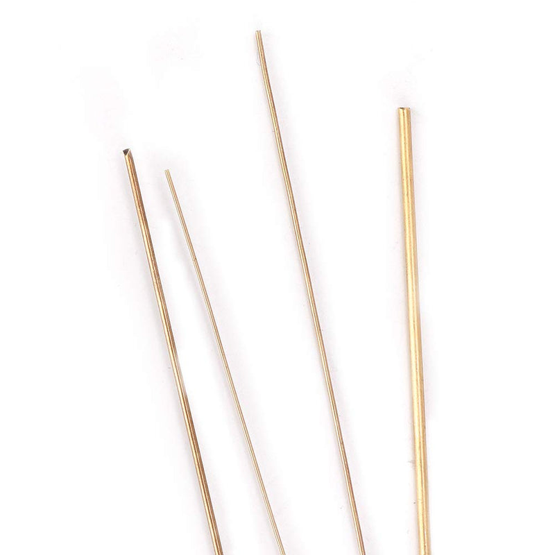 Pack of 4 Gold and Silver Soldering Rods Gold Solder Jewelery Gold Solder Low Temperature Metal Soldering Soldering Rods for Jewelery (0.5 mm 0.7 mm 1.0 mm 1.5 mm)