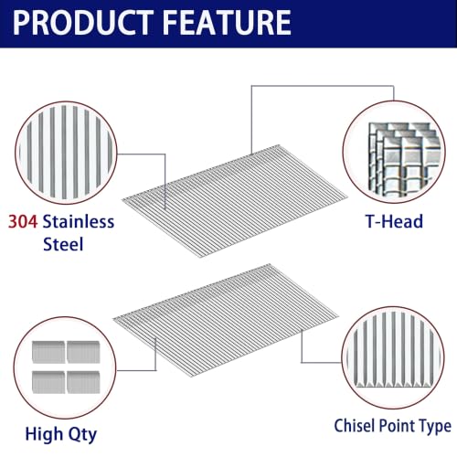 HW HAMWOO 16 Gauge Finish Nails of 304 Stainless Steel,1-3/4",2000Pcs 1-3/4"---2000pcs