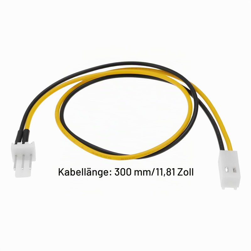 4pcs 3 Pin Male to 2 Pin Female PC Fan Power Cable for PC Motherboard