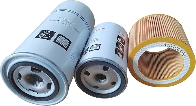 Filter Kit (Oil Separator 1622087100 + Oil Filter 1513033701 + Air Filter 1613900100) Compatible with Atlas Copco Air Compressor GX7 GX11 GA7 GA11, Replace 1622-0871-00 1513-0337-01 2901-0919-00