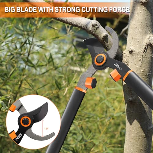 21" Bypass Loppers for Tree Trimming Heavy Duty, 2" Cut Tree Branch Cutter 21''