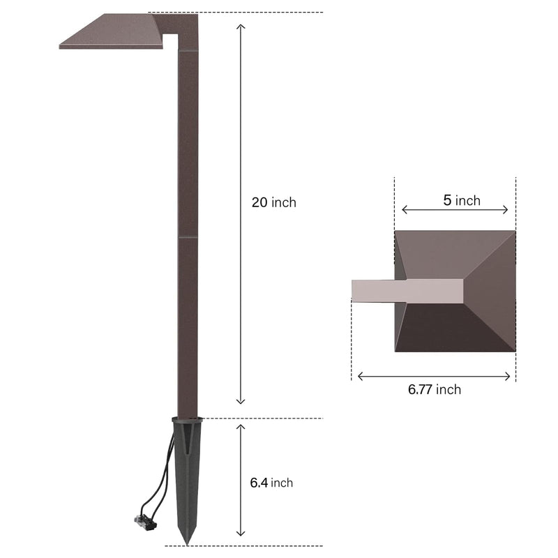 Malibu Outdoor Landscape Lighting Low Voltage Led Pathway Light 22 Lumen Floodlight 12V Warm White Garden Light for Driveway Yard Lawn Equinox 2101-01