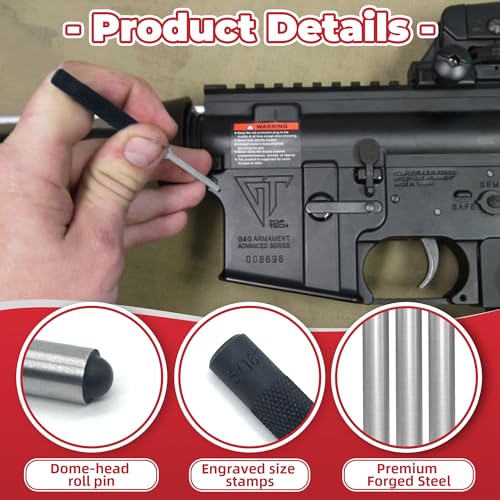 424-Piece Stainless Steel Roll Pin Kit（14 Types, and 9pcs Roll Pin Punch Set for Machinery, Automotive & DIY Repairs