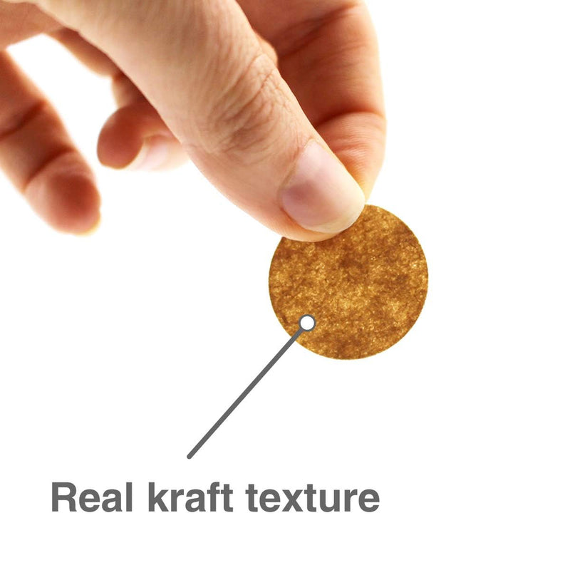 ChromaLabel 1.50 Inch Kraft Dot Labels, 500 Roll 1-1/2" Diameter