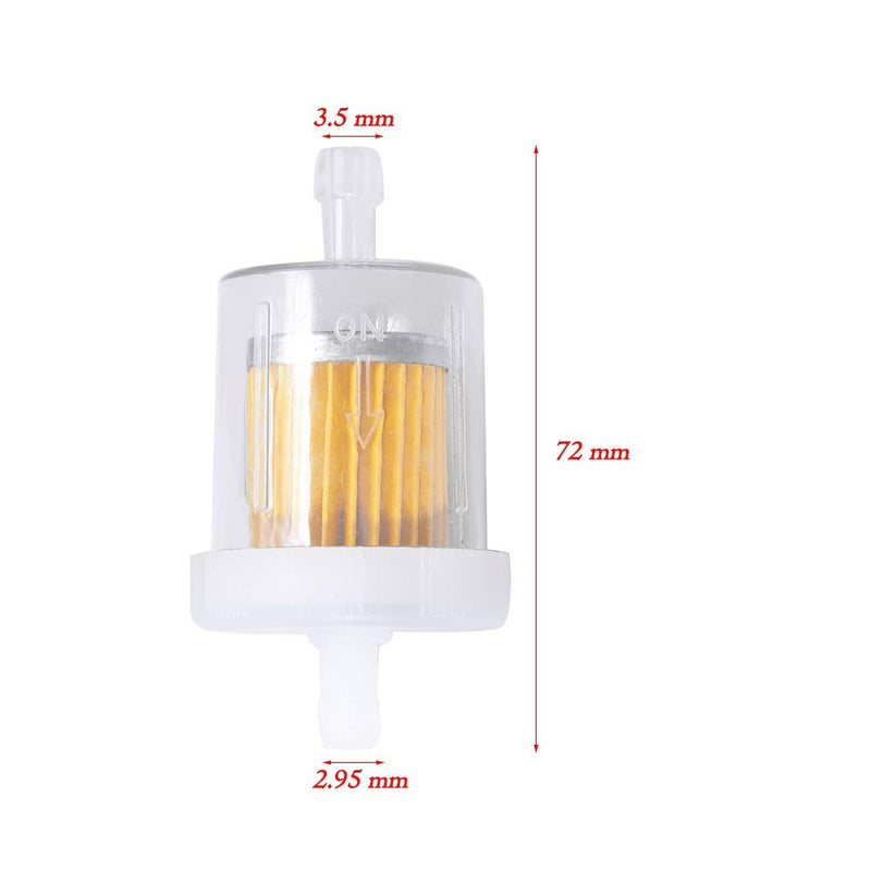 49065-7007 Oil Filter for Kawasaki FR691V FR651V FX600V FR730V FR541V FR600V FX600V FS730 FX600v FS451V FS481V FS691V FS651V 4 Cycle Engine FB460V FC420V FC540V FD501D FD590V with Fuel Filter 2 Pack