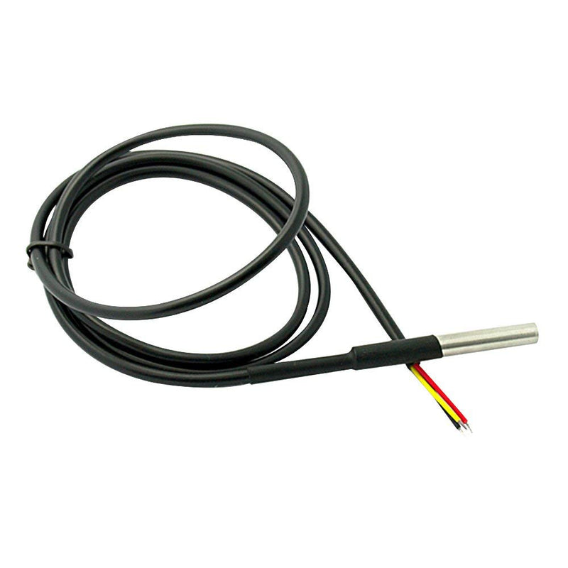 Aideepen 5 x 2 m Cable Temperature Digital Thermal Probe Sensor DS18B20 Stainless Steel Probe Accurate Reading Temperature -55 °C to + 125 °C 2M