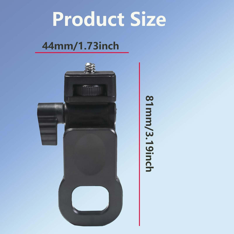 2 Pack Fill Light Clip，Ring Light Clip Adpater Replacement，Selfie Light Clip Mount Holder with 1/4 Screw Universal Connector for Phone Tripod Tablet Laptop Video Live Stream(Black)