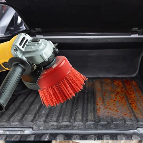 Pack of 2 Cup Brush Angle Grinder M14 Nylon Brush Drill, Diameter 65 mm Nylon Brush Sanding Filament Cup Brush for Deburring, Rust Removal and Paint Removal 65MM