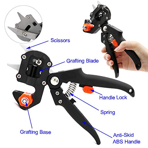 ZALALOVA Garden Grafting Tool Kits, 2 in 1 Pruning Tools
