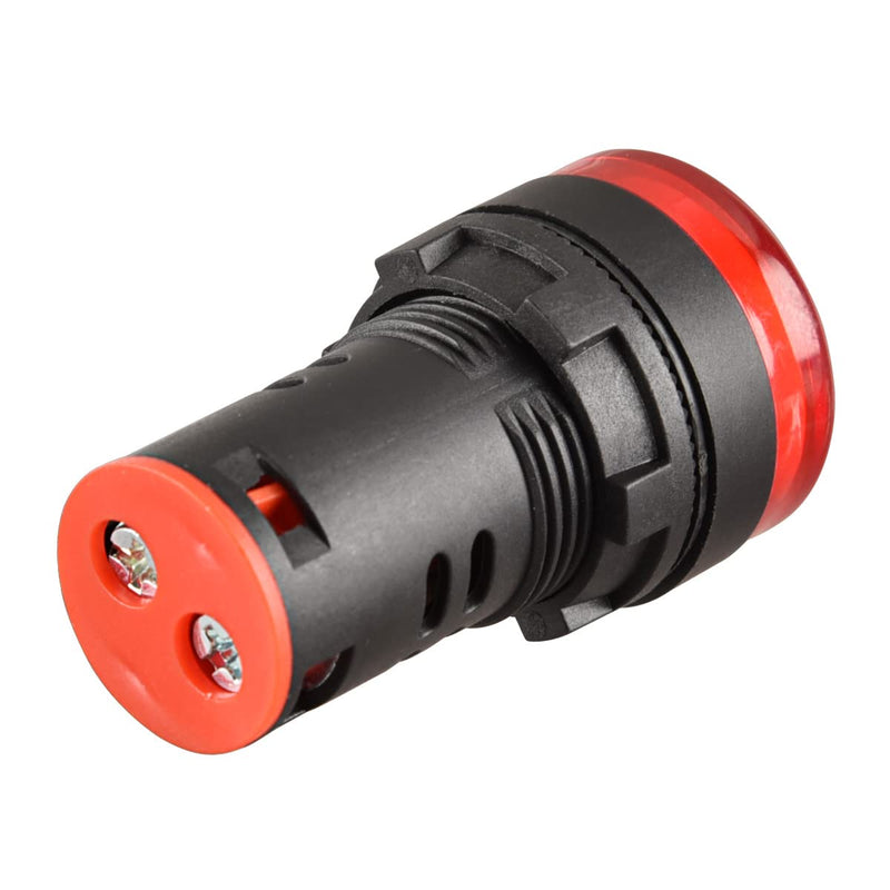 Heschen 22mm LED indicator light AD16-22D/S 24VDC 20mA red light color pack of 5