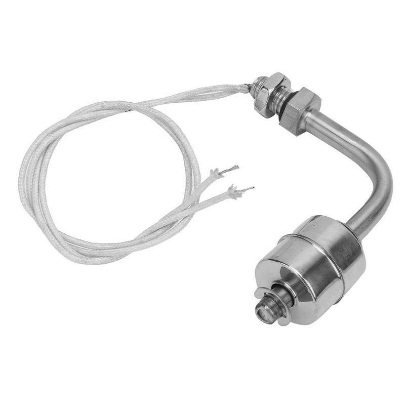 Keenso Float Switch Liquid Level Sensor, 0~220V 75mm/100mm Stainless Steel Heat Resistant Steel Liquid Level Sensor Level Switch Float Switch for Pool Can (75mm)
