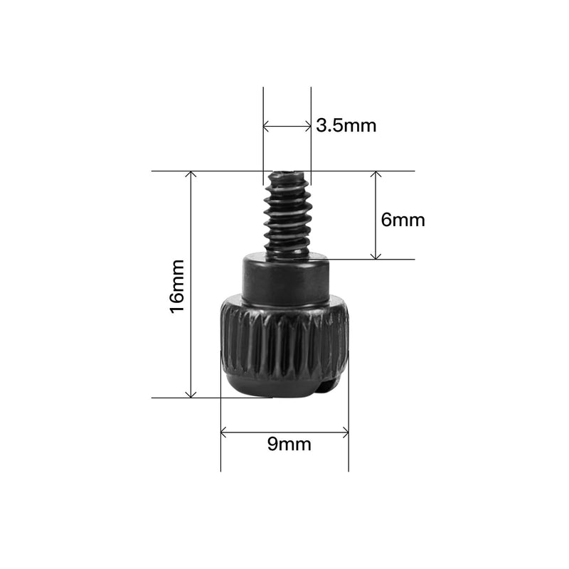 15PCS Black PC Thumb Screws, 6-32 Thread PC Computer Case Screws, for Computer PC Case Power Supply PCI Slots