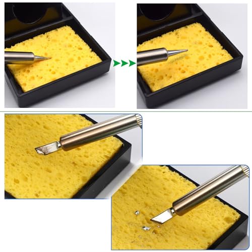 Pack of 20 Professional Soldering Sponge Cleaning Sponge Soldering Iron (4 x 5.5 x 1 cm), Cleaner Sponges for Soldering Tips, Soldering Tip Cleaner Sponge & Soldering Tip Reactivator, Soldering Accessories & Soldering Accessories
