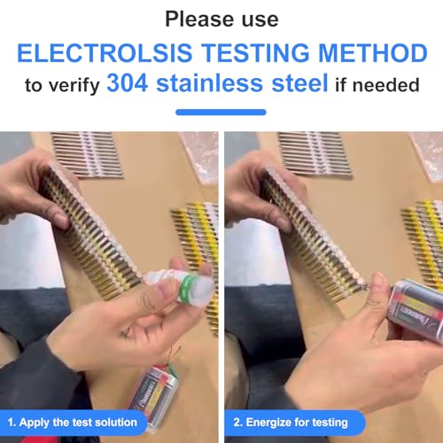 304 Stainless Steel 21 Degree 3-1/4 Inch Framing Nails,250-Pack 3-1/4"--250 pcs