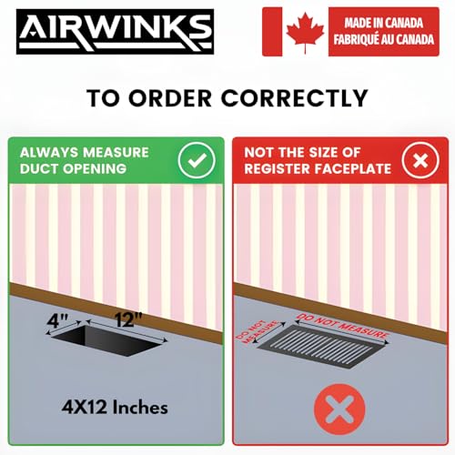 4X12 Flooring Vent Cover - 12X4 Floor Register, Modern Drop-in Design, Heavy-Duty Metal, Fits Tile, Wood, and Other Flooring Inserts, Easy Air-Flow Adjustment, Black, Made in North America
